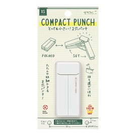Midori 35545006 Hole Punch, Compact Punch, XS White A