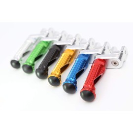 Autobahn88 Motorcycle Footpeg (Front/Rider - GP-Type with 25mm-Extension), compatible with Honda VFR 400 (1990-1993) (Red)