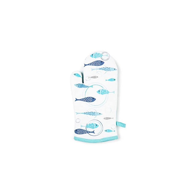 Excelsa North Sea Oven Glove, One Size, 100% Cotton Lining,