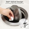 Hemobllo Stainless Steel Recessed Counter Trash can Lid Silent Flip