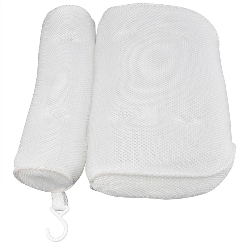 Mesh Bathroom Pillow Soft Comfortable Suction Cup Pillow Bath Tub