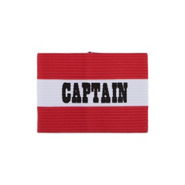 Champion Sports Youth Captain’s Arm Band, Red - Unisex Woven Elastic Nylon Captain Arm Bands for Soccer, Football, Basketball and More - Premium Team Sports Accessories for Kids