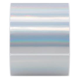 Hybsk Holographic Silver Thermal Sticker Rainbow Thermal Labels for Shipping, Barcodes, Address, Compatible with Rollo Label Printer & Zebra Desktop Printers (2.25"x1.25")