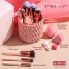 Juego De Brochas De Maquillaje Profesional De 25 Piezas
