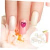 Minkissy 100pcs Heart Rhinestone Nail Art Charms Gems for Manicure