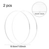 BENECREAT 2 x Clear Acrylic Circle Disc, 3 mm Thick