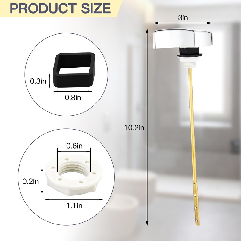 PuritySage Toilet Side Flush Lever Handle Replacement,Compatible with TOTO THU004-CP