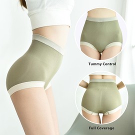 ETSMONPRO Women's High Waisted Underwear Full Coverage Briefs Panties Tag Free Highly Elasticity Postpartum (Medium/Large/X-Large) 6-Packs Large