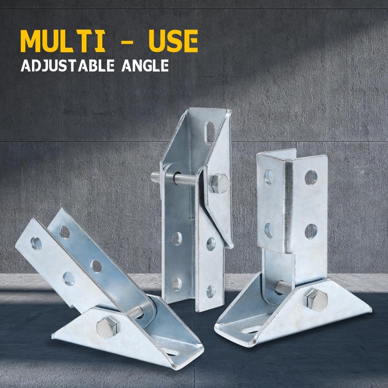 LAICCUM 2 Pcs Adjustable Brace Fitting, Heavy Duty Strut Base
