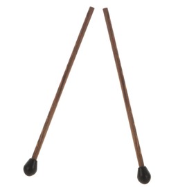 SUPVOX 2pcs Percussion Drum Mallets with Durable Heads Smooth Polished Handles Suitable for Tongue Drum Marimba Xylophone Black Shaped Design