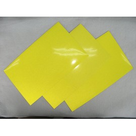 MYST 5070 Fluorescent Reflective Sheets, Yellow, 5.7 x 9.4 inches (145 x 240 mm), 3 Sheets (5070) for Day and Night Markings