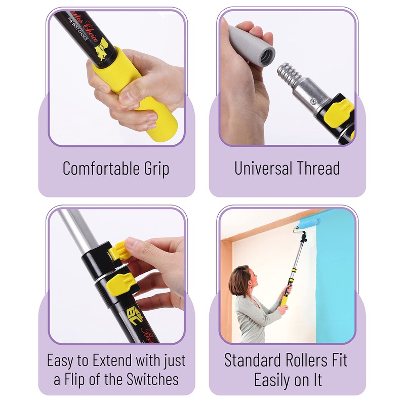 Bates- Extension Pole, 3 Ft Pole, Telescoping Pole, Paint Pole,