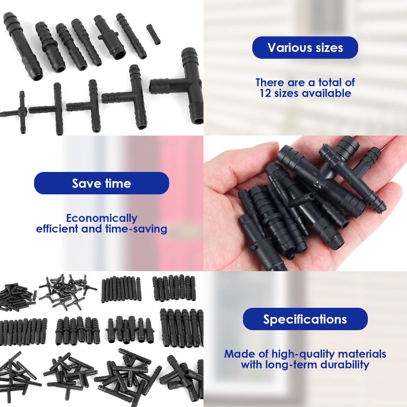 128 Pcs Vacuum Connector Assortment – Plastic Hose Joiner Tee