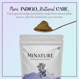 mi nature Indigo Powder -INDIGOFERA TINCTORIA,(100% NATURAL, ORGANICALLY GROWN) 1/2 LB (227 grams) RESEALABLE BAG