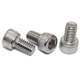 Cylindrical Screws with Hexagon Socket – M4 x 12 – Pack of 100 – DIN 912 (ISO 4762) Cylinder Head Screws Stainless Steel A2 V2A