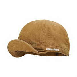 Croogo Men's Umpire Cap, Short Brim, Soft, Breathable, Solid, Simple, Work Hat, Skateboarding, Running, Golf, Outdoor Activities, G-DY06-Khaki