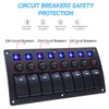 8 Gang Marine Switch Panel, Boat Rocker Switch Panel Waterproof,