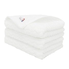 [oruta] Imabari Towel, Certified Face Towel, Set of 3, FUu Plus, Made in Japan, White (White Ball)