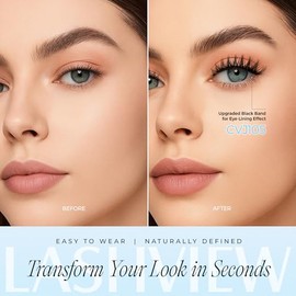 LASHVIEW Pestañas autoadhesivas, 5 pares de pestañas postizas autoadhesivas de ojo de gato, reutilizables, aspecto natural, pestañas a presión, sin ne