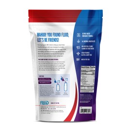 Fluid Performance - Low Sugar Endurance Fuel Sports Drink Mix with Electrolytes, All Natural Ingredients, Gluten-Free for Before or During Exercise (Blueberry Pomegranate, 30Serving)
