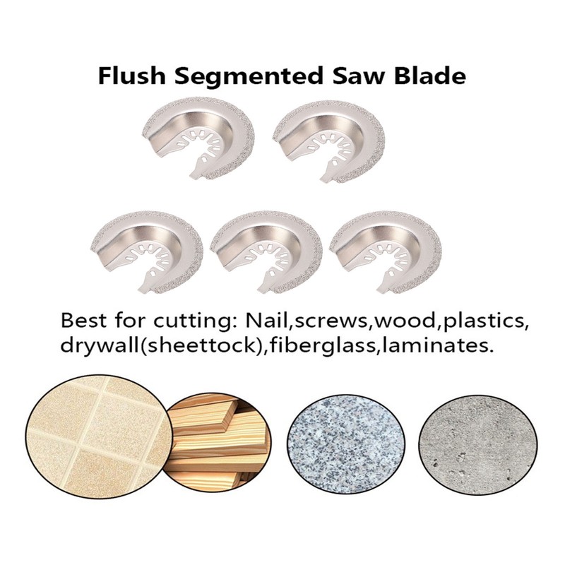 5Pcs Oscillating Saw Blades Universal Diamond Carbide for Tile Grout
