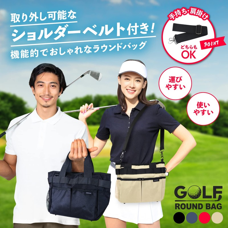 LINOLUNA 【Featured in the golf magazine "EVEN"】 Golf Round Bag