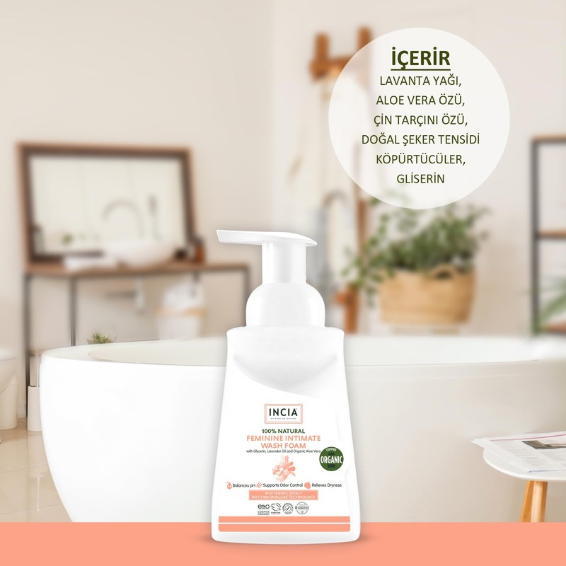 INCIA Natural Intimate Wash Foam for Women 200 ml