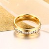 Fashion Month Mens Womens 6mm Titanium Stainless Steel 18k Gold