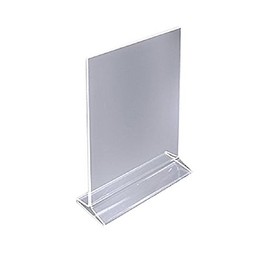 Dazzling Displays Table Card Display/Plastic Upright Menu Ad Frame/Acrylic Sign Holder, 8 by 10-Inch
