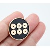 6 Bunsen Pin Badge Designed with Family Crest of Sengoku
