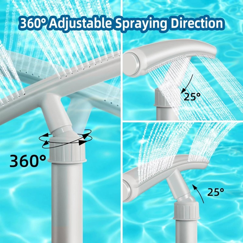 No Brand Pool Fountain for Above and In-Ground Pools,Dual Spray