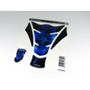 BIKE-label Tank Pad Motorcycle Sticker Skull Blue Compatible with Kawasaki