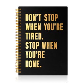 PUVOXHO Don't Stop When You're Tired 160 Blank Pages Spiral Notebook, Motivational Quotes Journal, Mental Health Awareness Gifts for Women Men Boss Leader Supervisor Mentor Coworker Friend BFF