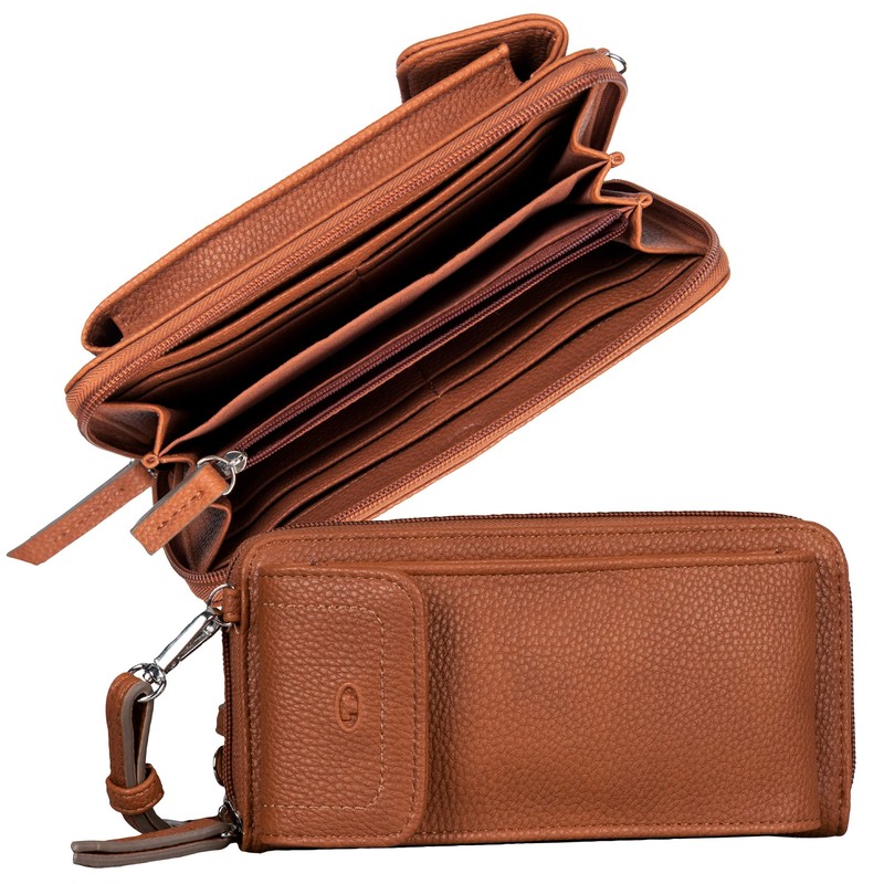 TOM TAILOR Women's Ela 1 Zip Wallet, Cognac