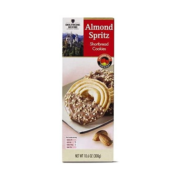 Deutsche Kuche Almond Spritz Shortbread Cookies 10.6 oz
