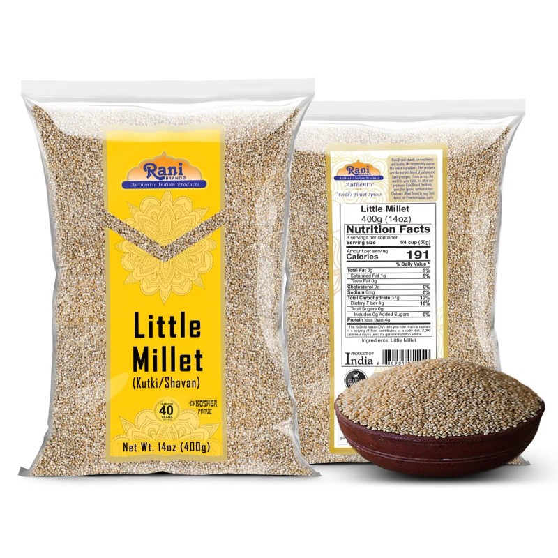 Rani Little Millet (Panicum Sumatrense) Whole Ancient Grain Seeds 14oz