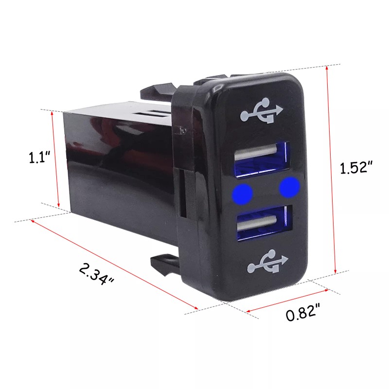 WEISEN for Toyota Tundra 2005-2007 Car Charger Socket Dual USB