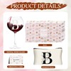 fcaylo Monogrammed Wine Glasses with Makeup Bag Birthday Gift Set
