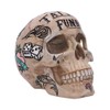 Nemesis Now Natural Bone Coloured Traditional, Tribal Tattoo Fund Skull,