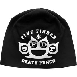 Five Finger Death Punch Men's Logo Beanie,Black,One Size