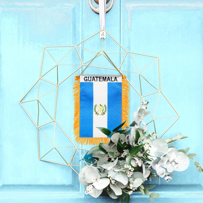 Anley 4 X 6 Inch Guatemala Fringy Window Hanging Flag
