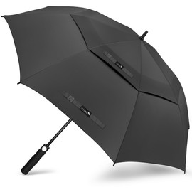 ZOMAKE Large Golf Umbrella 68 Inch - Double Canopy Vented Golf Umbrellas for Rain Windproof Automatic Open Golf Push Cart Umbrella Oversize Stick Umbrellas for Men Women(Black)