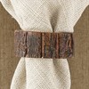 Park Designs Bark Edge Wood Napkin Ring Set of 4