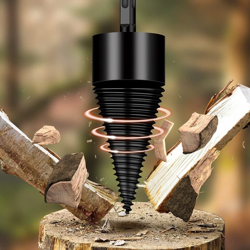 Kiwinvou 4 Pcs Firewood Log Splitter Drill Bit,Wood Splitter Drill