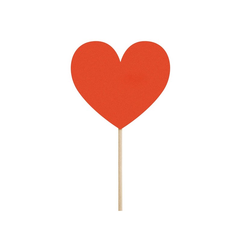 Heart Shaped Party Toppers for Cupcake Romantic Table Decoration for