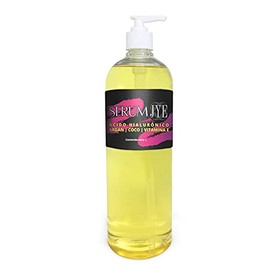 JYE Serum Facial de Acido Hialuronico, Vitamina E, Argn, Coco. Presentacin 1 Litro Hidratante, antiedad, orgnico pata todo tipo de piel, uso diario,  