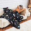 Wajade Space Cuddly Blanket for Children Cuddly Blanket Fluffy Sherpa