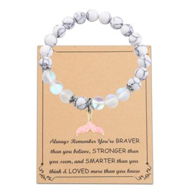 Mermaid Tail Bracelet Mermaid Lover Gift Beach Tail Jewelry Whale Dolphin Tail Charm Bracelet Ocean Mermaid Theme Gift (Tail bracelet)