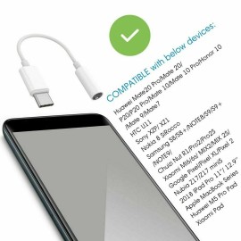 Unbranded USB-C Type C Adapter Port to 3.5MM Aux Audio Jack Earphone Headphone Cable USB