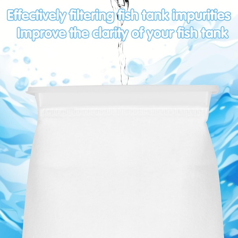 7 Inch Rectangle Filter Sock, 4 Pcs Saltwater Aquarium Filter